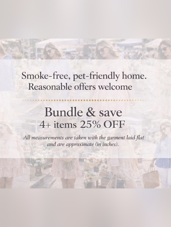 Chelsea & Violet Light Blue Linen Blend Puff Sleeve Bow Back Dress L - Picture 11 of 11